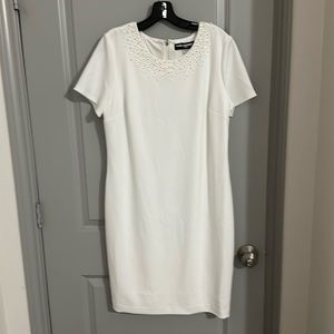 Karl Lagerfeld White Dress Size 16 NWOT
